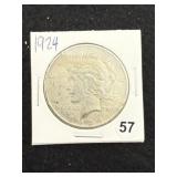 1924 Peace Silver Dollar Coin