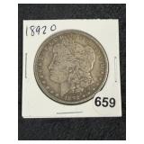 1892 O UNC Morgan Silver Dollar Coin
