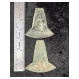 2 Pendants Indian Artifact Arrowhead