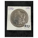 1896 UNC Morgan Silver Dollar Coin