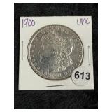 1900 UNC Morgan Silver Dollar Coin