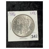 1896 UNC Morgan Silver Dollar Coin