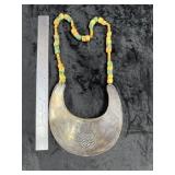 Hudson Bay Style Pendant with Trade Bead Necklace