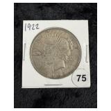 1922 Peace Silver Dollar Coin