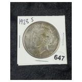 1923 S Peace Silver Dollar Coin