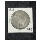 1923 Peace Silver Dollar Coin