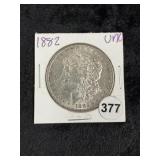 1882 UNC Morgan Silver Dollar Coin