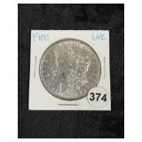 1900 UNC Morgan Silver Dollar Coin