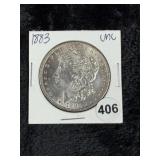 1883 UNC Morgan Silver Dollar Coin