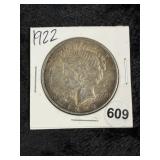 1922 Peace Silver Dollar Coin
