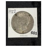 1922 Peace Silver Dollar Coin