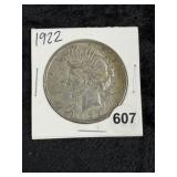 1922 Peace Silver Dollar Coin