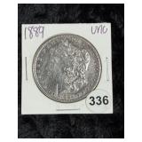 1889 UNC Morgan Silver Dollar Coin