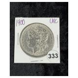 1900 UNC Morgan Silver Dollar Coin