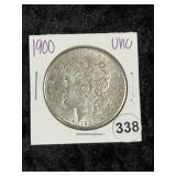 1900 UNC Morgan Silver Dollar Coin