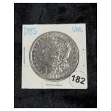 1885 UNC Morgan Silver Dollar Coin