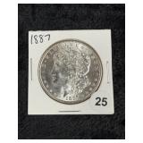 1887 Morgan Silver Dollar Coin