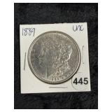 1889 UNC Morgan Silver Dollar Coin