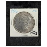 1896 UNC Morgan Silver Dollar Coin
