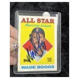 Wade Boggs Hand Signed Authentic Autograph