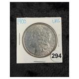 1900 UNC Morgan Silver Dollar Coin