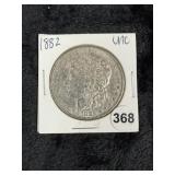 1882 UNC Morgan Silver Dollar Coin