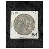 1879 UNC Morgan Silver Dollar Coin