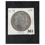 1879 UNC Morgan Silver Dollar Coin