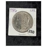 1896 UNC Morgan Silver Dollar Coin