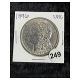 1896 UNC Morgan Silver Dollar Coin