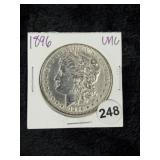 1896 UNC Morgan Silver Dollar Coin
