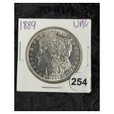 1889 UNC Morgan Silver Dollar Coin