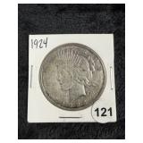 1924 Peace Silver Dollar Coin