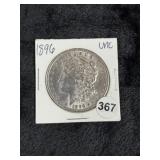 1896 UNC Morgan Silver Dollar Coin