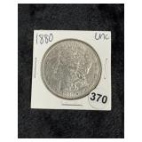 1880 UNC Morgan Silver Dollar Coin