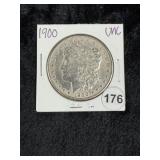 1900 UNC Morgan Silver Dollar Coin