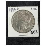 1885 O UNC Morgan Silver Dollar Coin