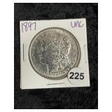 1897 UNC Morgan Silver Dollar Coin