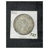 1922 Peace Silver Dollar Coin