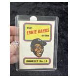The Ernie Banks Story Booklet Baseball Card