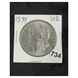 1879 UNC Morgan Silver Dollar Coin