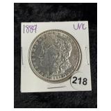 1889 UNC Morgan Silver Dollar Coin