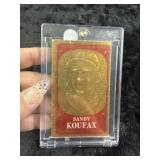 Sandy Koufax Baseball Card