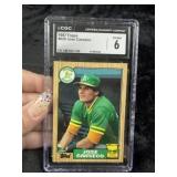 1987 Topps Jose Canseco Baseball Card