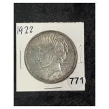 1922 Peace Silver Dollar Coin