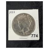 1922 Peace Silver Dollar Coin