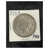 1923 D Peace Silver Dollar Coin