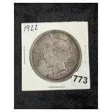 1922 Peace Silver Dollar Coin