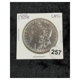 1886 UNC Morgan Silver Dollar Coin