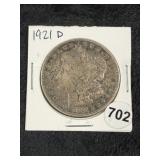 1921 D Morgan Silver Dollar Coin